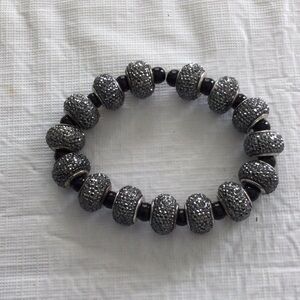 Elegant Silver color Beaded Bracelet